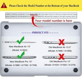 img 3 attached to 💧 Непромокаемая ноутбук-чехол 13 дюймов для MacBook Air и Pro - сияющий темно-синий