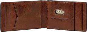 img 1 attached to 💼 Fossil Leather Money Bifold Wallet: The Ultimate Men's Accessory for Wallets, Card Cases & Money Organization