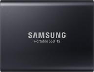 💻 samsung t5 1tb portable ssd - lightning-fast 540mb/s speed - usb 3.1 solid state drive in black logo