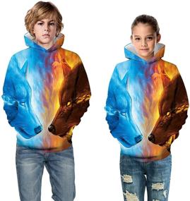 img 1 attached to 👕 PNKJ Novelty Pullover Hoodies: Fashionable Boys' Clothing for Style Plus Comfort