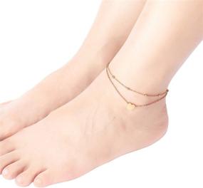 img 3 attached to 🌹 Stylish and Adjustable: Fesciory Women's Stainless Steel Anklet in Rose Gold - Perfect Beach Foot Chain Bracelet Jewelry Gift