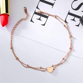 img 1 attached to 🌹 Stylish and Adjustable: Fesciory Women's Stainless Steel Anklet in Rose Gold - Perfect Beach Foot Chain Bracelet Jewelry Gift
