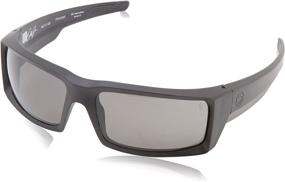 img 4 attached to 🕶️ Matte Black Wrap Polarized Sunglasses by Spy Optics