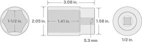 img 1 attached to 🔧 TEKTON 1/2 дюйма привода x 1-1/2 дюйма глубокий 6-точечный ударный гнездовой ключ: универсальный и прочный ключ для тяжелых проектов - SID23038