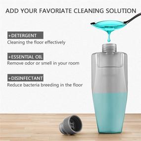 img 3 attached to 🧹 Khaki Spray Mop with Refillable Bottle and Washable Pads – Ideal for Home Kitchen, Hardwood, Laminate, Wood, Ceramic Tile Floor Cleaning