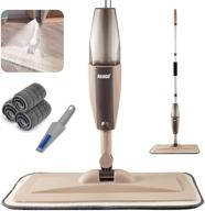 🧹 khaki spray mop with refillable bottle and washable pads – ideal for home kitchen, hardwood, laminate, wood, ceramic tile floor cleaning logo