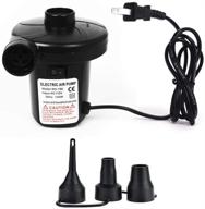 🔌 convenient electric air pump for rapid inflation and deflation of air mattresses, boats, and inflatables - includes 3-in-1 nozzle adapter (ac 110v/dc 12v) logo