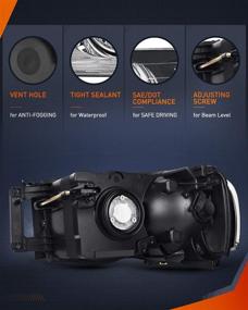 img 2 attached to Высококачественные фары Nilight для грузовика Ram 1500 2500 3500 2002-2005 гг. - комплект фар (для водителя и пассажира), премиум-замена фар, стильное черное корпус с прозрачным стеклом и янтарными углами