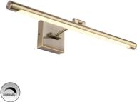 🔦 dimmable 24.4 inch joosenhouse antique bronze metal led picture lights with rotatable sconces lamp head, 14w (70w eqv.), hardwired connection, warm white 3000k, 840lm логотип