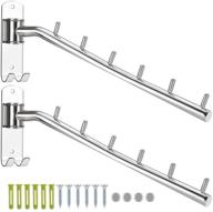 bosszi 2-pack wall mounted folding clothes hanger rack: space-saving stainless steel hooks for heavy-duty closet organization and drying логотип