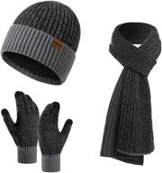 winter beanie touchscreen knitted honnesserry: stylish men's scarf accessories logo