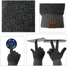 img 3 attached to Winter Beanie Touchscreen Knitted Honnesserry: Stylish Men's Scarf Accessories