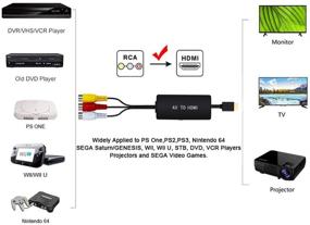 img 3 attached to 🔌 Enhanced RCA to HDMI Converter: 1080P/720P Compatibility with N64, PS, Xbox, VHS, DVD Players & More!