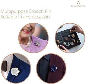 img 2 attached to 🦋 Enhance Your Pin Collection with BEADNOVA Butterfly Clutch Metal Pin Backs - Set of 50 Gold Pin Backings!