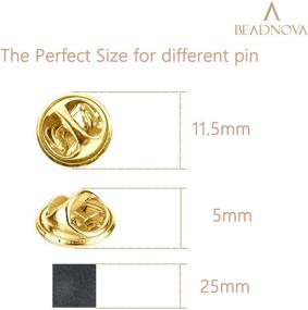 img 3 attached to 🦋 Enhance Your Pin Collection with BEADNOVA Butterfly Clutch Metal Pin Backs - Set of 50 Gold Pin Backings!