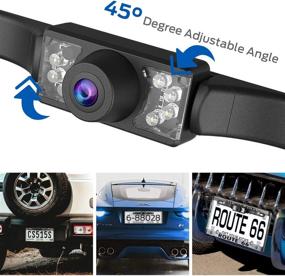 img 3 attached to Esky Waterproof HD Vehicle Backup Camera with Night Vision: License Plate Car Rear View Camera - Wide Viewing Angle and 7 Infrared LEDs