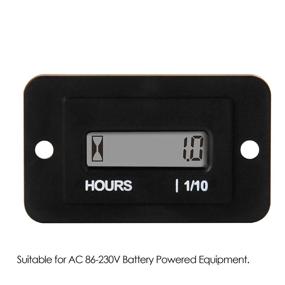 img 3 attached to Jayron Rectangular LCD Digital Hour Meter - AC 86-230V Resettable & 🕐 Battery-free - Ideal for Small Engine Quad Bike, Motorcycle, Lawn Mower, Snowmobile, Motocross, Chainsaw