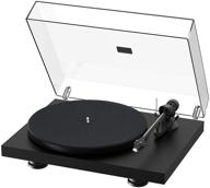 🎶 улучшенный проигрыватель pro-ject debut carbon evo для аудиофилов: углеродное волокно тонарма, электронный селектор скорости и фонокартидж sumiko rainier (шелковисто-черный) логотип