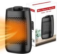 compact electric space heater - 1500w fast-heating mini heater with safety features, quiet oscillation, perfect for office or bedroom use logo