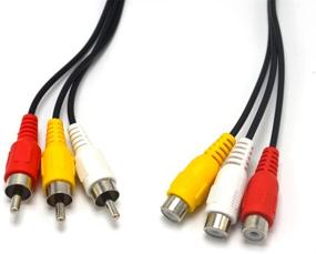 img 3 attached to Xenocam 15FT RCA Audio/Video Composite Cable - High-Quality Connections for DVD/VCR/SAT - 3 Male to 3 Female - Yellow/White/Red Connectors