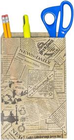 img 2 attached to Novel Box® Bundle: Newsprint Kraft Print Gift Bags (100 Count) + Custom NB Pouch