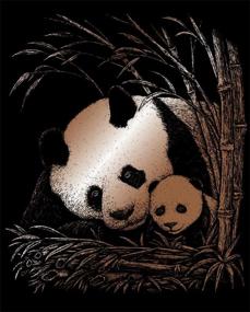 img 2 attached to 🐼 Copper Engraving Art: Panda and Baby - A Royal and Langnickel Masterpiece