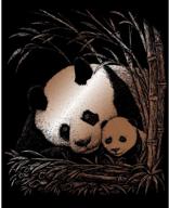 🐼 copper engraving art: panda and baby - a royal and langnickel masterpiece logo