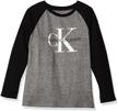 calvin klein sleeve fa21split 16 boys' clothing and tops, tees & shirts logo