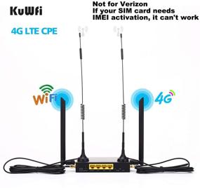 img 3 attached to 🚗 KuWFi 4G LTE Car WiFi Router - High Speed 300Mbps Cat 4 CPE with SIM Card Slot and 4 External Antennas for USA, Canada & Mexico (Excludes Verizon SIM Card)