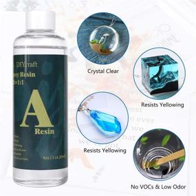 img 3 attached to 🔮 DIYcraft 8oz (236ml) Epoxy Resin with Tools Kit - Crystal Clear Casting Resin for Jewelry Making, Tumbler Crafts, Art, and Wood Crafts - Coating for Mold Made Resin - Easy 1:1 Mix for Beginners