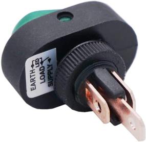 img 1 attached to 🚗 Twidec/4-Piece Rocker Toggle Switch 12V 30A SPST 3-Pin On-Off Push Button for Car with Green LED Light - ASW-20D-1-G