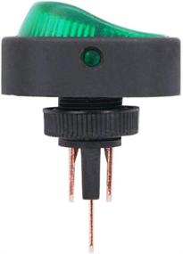 img 2 attached to 🚗 Twidec/4-Piece Rocker Toggle Switch 12V 30A SPST 3-Pin On-Off Push Button for Car with Green LED Light - ASW-20D-1-G