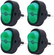 🚗 twidec/4-piece rocker toggle switch 12v 30a spst 3-pin on-off push button for car with green led light - asw-20d-1-g logo