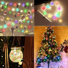 img 3 attached to 🎄 Christmas Fairy String Lights: 33 Ft, 16 Colors Changing with Extra Big Bulbs, Waterproof & Remote Control, USB Plug in Lights