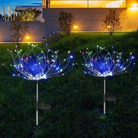 img 4 attached to 🌈 Enchant Your Outdoor Space with Multi-Colored Solar Firework Stake Lights