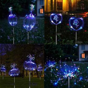 img 3 attached to 🌈 Enchant Your Outdoor Space with Multi-Colored Solar Firework Stake Lights