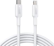 🔌 кабель usb c к lightning длиной 10 футов/3 м - сертифицированный apple mfi, поддержка быстрой зарядки, технология power delivery, длинный кабель для зарядки iphone 12/11/11 pro max/xs max/xs/xr/x/8/8 plus - зарядное устройство для iphone 12 логотип