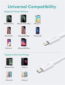 img 1 attached to 🔌 Apple MFi Certified USB C to Lightning Cable 10ft/3m - Fast Charging Support, Power Delivery, Long Charging Cable for iPhone 12/11/11 Pro Max/XS Max/XS/XR/X/8/8 Plus - iPhone 12 Charger