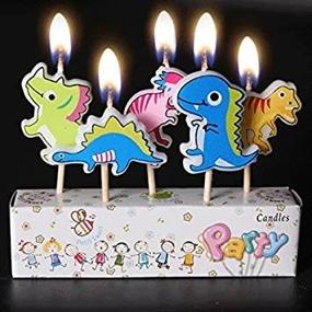 img 4 attached to Cute Cartoon Animal Birthday Candles - Dinosaur Theme for Kids, Boys, and Girls: Ideal for Cakes, Cupcakes, and Celebrations