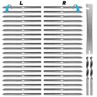 🔩 high-quality t316 stainless steel dn mate 40 pack swage lag screws for wood post of 1/8 steel cable railing kit - ideal cable railing hardware, diy wood baluster with included wrench логотип