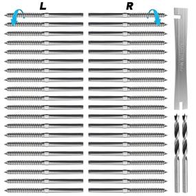 img 4 attached to 🔩 High-Quality T316 Stainless Steel DN Mate 40 Pack Swage Lag Screws for Wood Post of 1/8 Steel Cable Railing Kit - Ideal Cable Railing Hardware, DIY Wood Baluster with Included Wrench