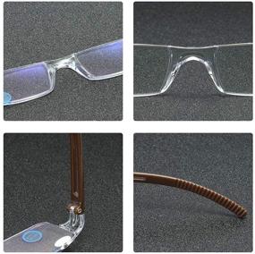 img 2 attached to KoKoBin Rimless Computer Glasses - 4 Pack Anti Blue Light Readers with UV Protection for Men and Women