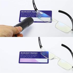 img 1 attached to KoKoBin Rimless Computer Glasses - 4 Pack Anti Blue Light Readers with UV Protection for Men and Women