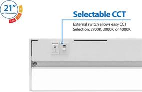 img 3 attached to 💡 NICOR Lighting NUC521SWH V5 Светодиодный подсветочный светильник для ниши, 21,5 дюймов, белый.