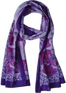 🌸 stylish california poppy cotton purple scarf for women - must-have accessory for any outfit! logo