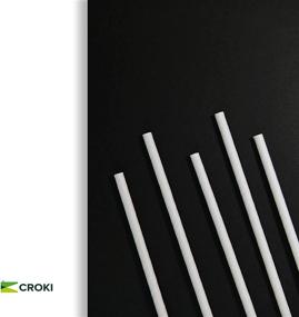 img 2 attached to 🥤 CROKI White Biodegradable Paper Drinking Straws [Pack of 100] - Ideal for Smoothies, Iced Coffee, Tea, Cocktails