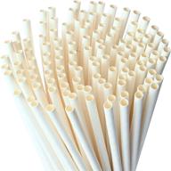 🥤 croki white biodegradable paper drinking straws [pack of 100] - ideal for smoothies, iced coffee, tea, cocktails logo