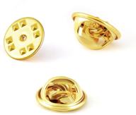 📌 60pcs gold brass pin backings for brooch tie hat badge insignia - lapel pin backs metal logo