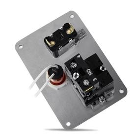 img 1 attached to 🚗 QUWEI Carbon Fiber Racing Car Ignition Switch Panel with Engine Start Push Button, 12V, Red LED Toggle