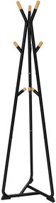 img 4 attached to 👕 Organize in Style: SONGMICS Hall Tree Coat Rack Stand with 9 Beech Wood Hooks - Black, Natural Grain